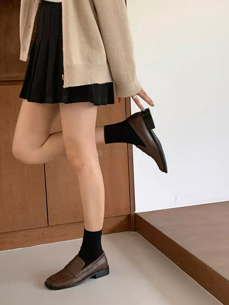 Lowkun - Korean Women Fashion - #romanticstyle - Y0001 Basic Loafer - 3