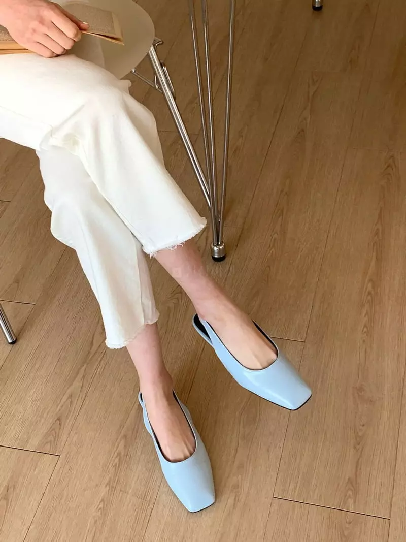 Lowkun - Korean Women Fashion - #romanticstyle - Y0103 Wide Sling Back Shoes - 4