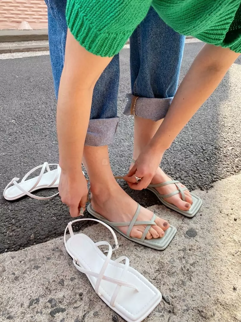 Lowkun - Korean Women Fashion - #womensfashion - Y0030 Stitch Sandals - 3
