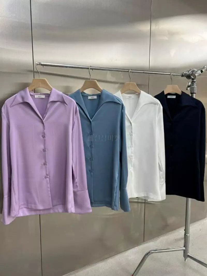 Maint - Korean Women Fashion - #momslook - Satin Shirt - 4