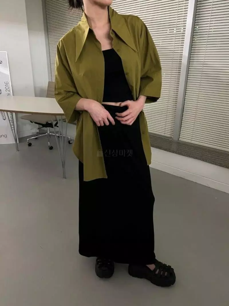 Maint - Korean Women Fashion - #momslook - Boxy Shirt - 4