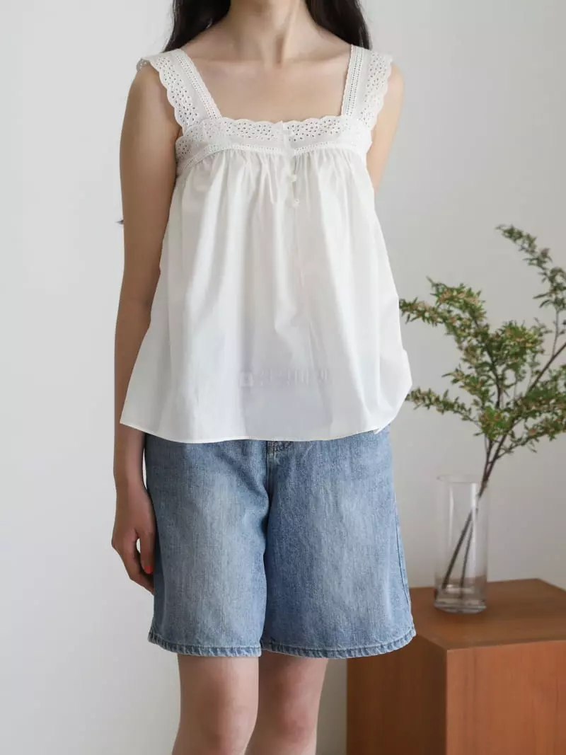 Majdan - Korean Women Fashion - #momslook - Anna Lace Sleeveless - 3