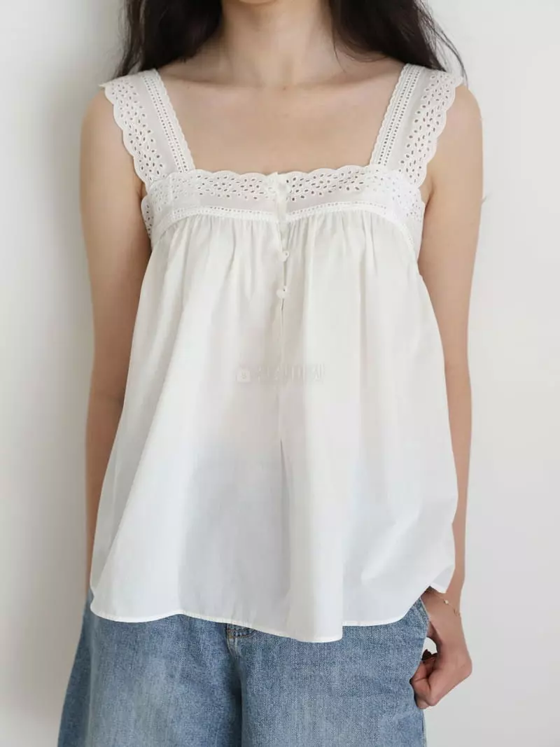Majdan - Korean Women Fashion - #momslook - Anna Lace Sleeveless - 4