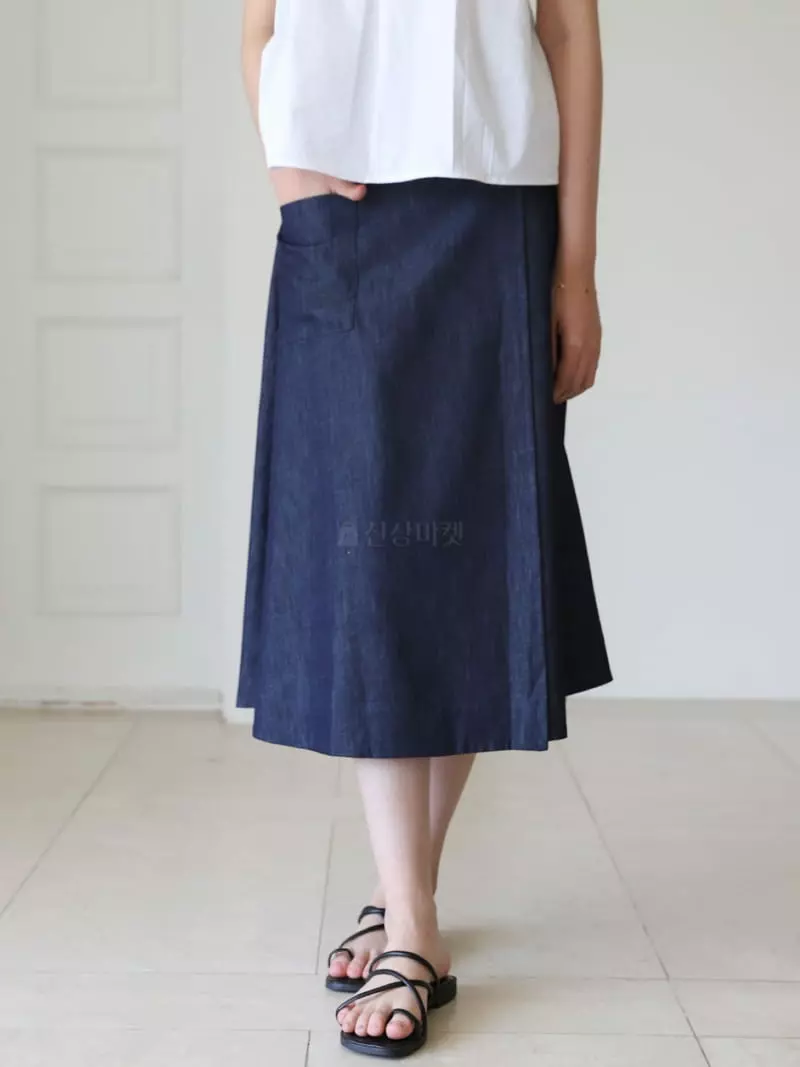 Majdan - Korean Women Fashion - #womensfashion - Denim Wrap Skirt - 2