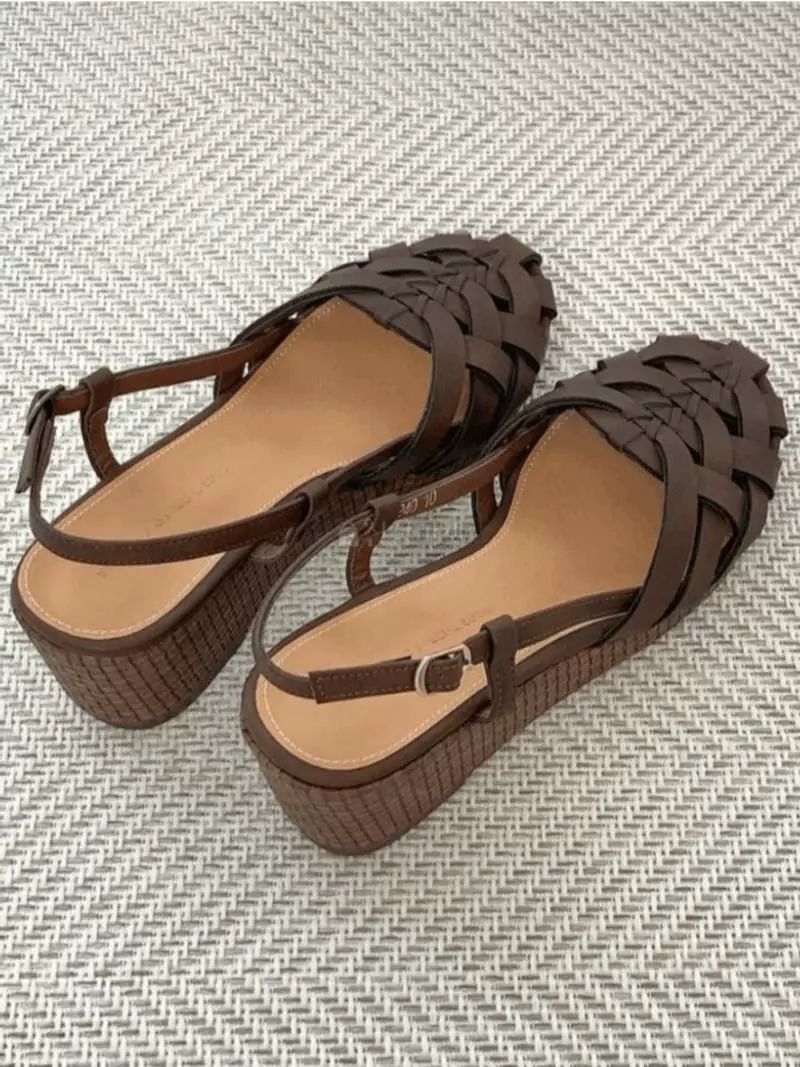 Mario - Korean Women Fashion - #restrostyle - 5092 Basket Sandals - 3