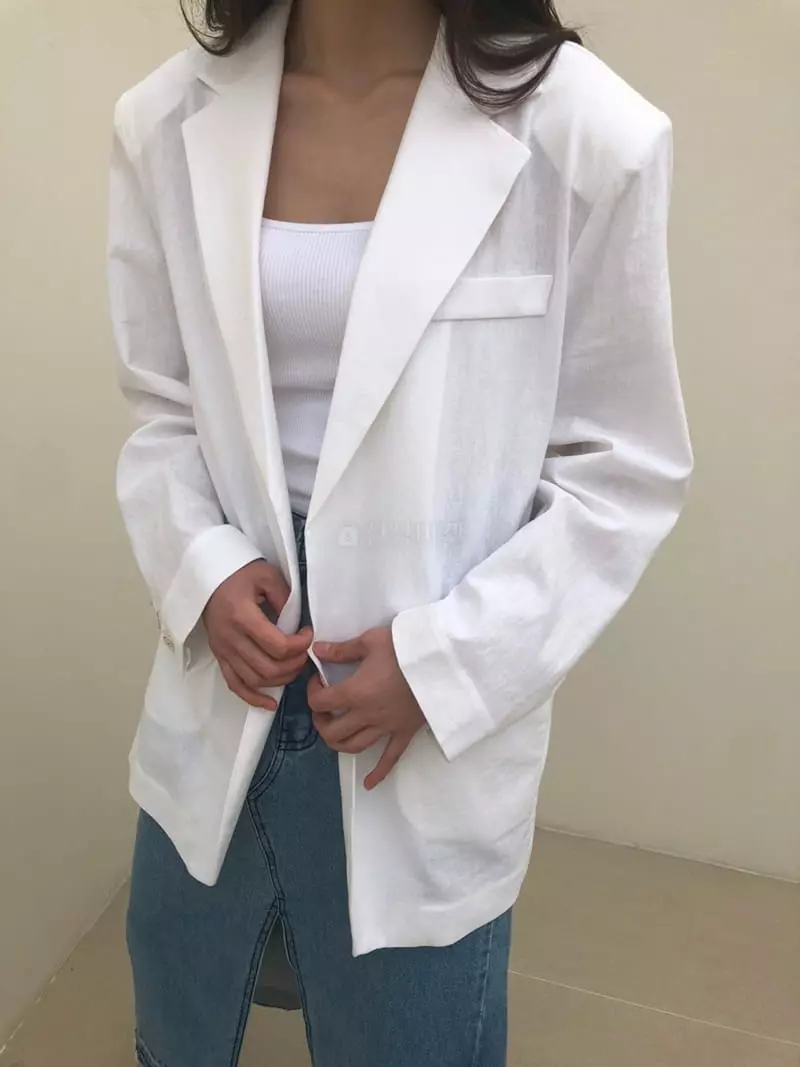 Matilda - Korean Women Fashion - #momslook - Linen Jacket - 3