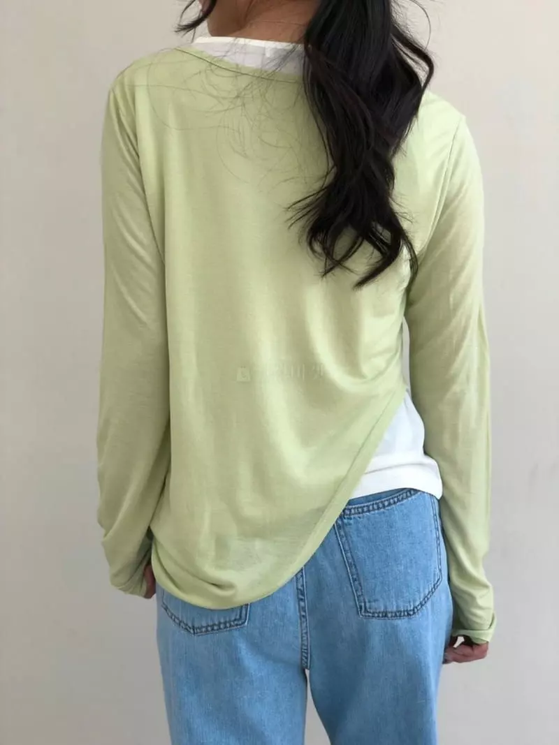 Matilda - Korean Women Fashion - #momslook - Layered Tee - 2
