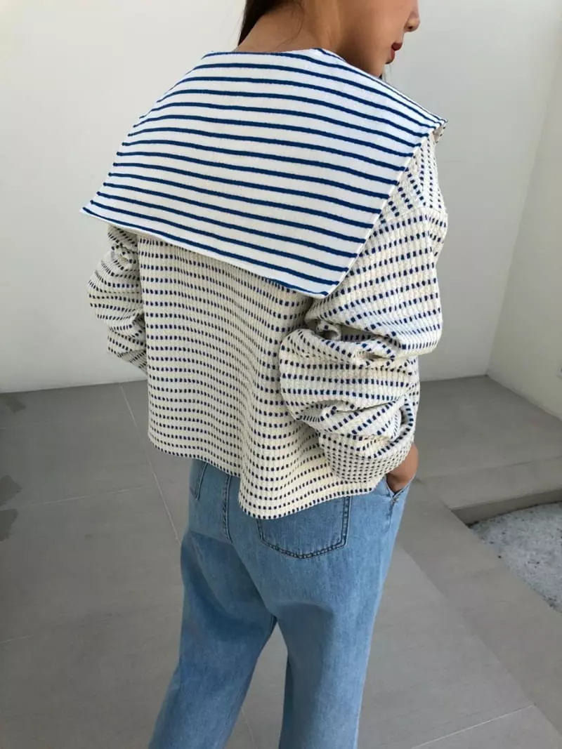 Matilda - Korean Women Fashion - #momslook - Stripes Tee