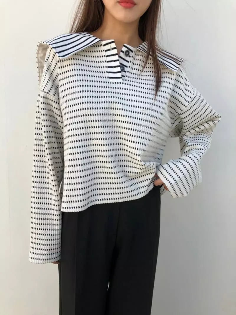 Matilda - Korean Women Fashion - #momslook - Stripes Tee - 3