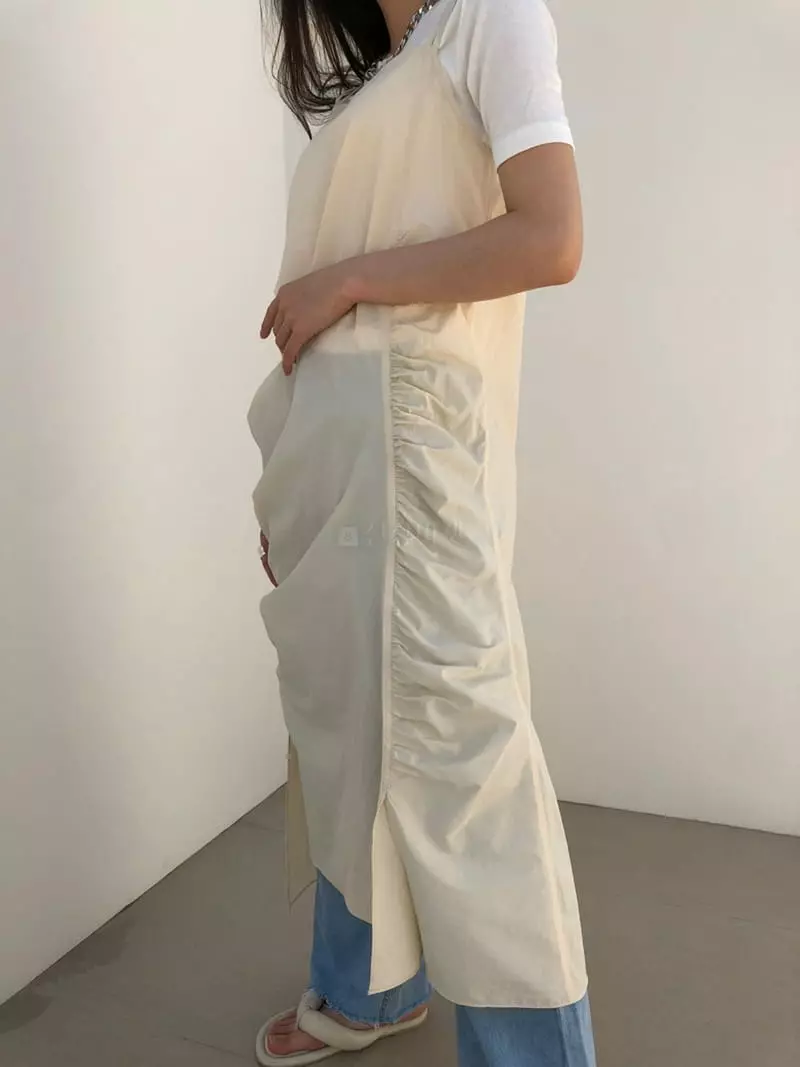 Matilda - Korean Women Fashion - #momslook - String Shirring One-piece