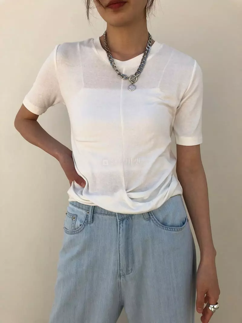 Matilda - Korean Women Fashion - #momslook - Twist Tee