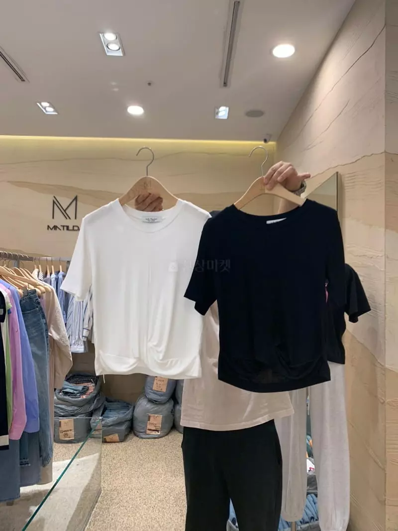 Matilda - Korean Women Fashion - #momslook - Twist Tee - 3