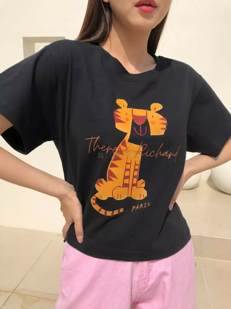 Matilda - Korean Women Fashion - #momslook - Tiger Tee - 2