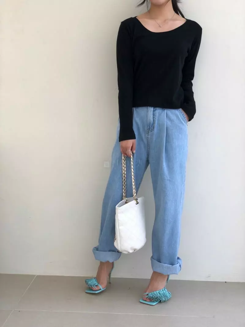 Matilda - Korean Women Fashion - #momslook - Wrinkle Wide Pants