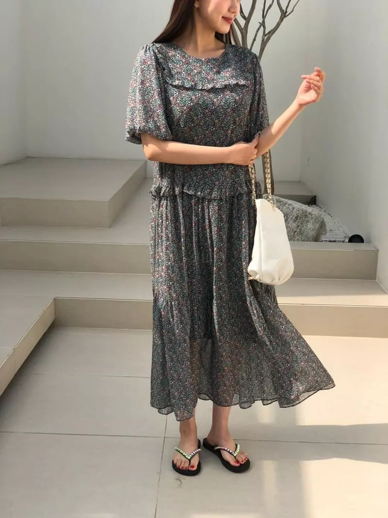 Matilda - Korean Women Fashion - #momslook - Small Shirring One-piece