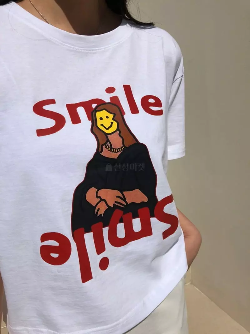 Matilda - Korean Women Fashion - #momslook - Smile Tee