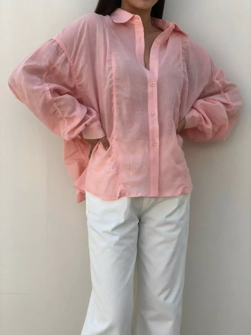 Matilda - Korean Women Fashion - #momslook - Shirring Shirt