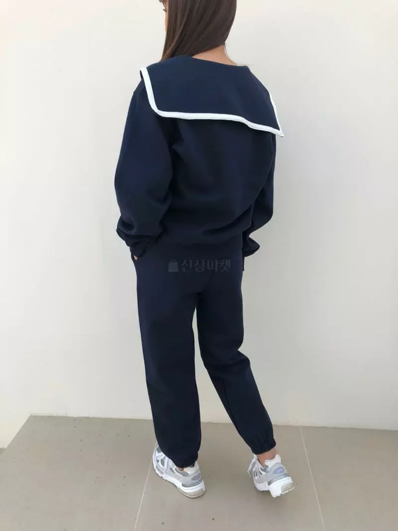Matilda - Korean Women Fashion - #momslook - Sailot Top Bottom Set