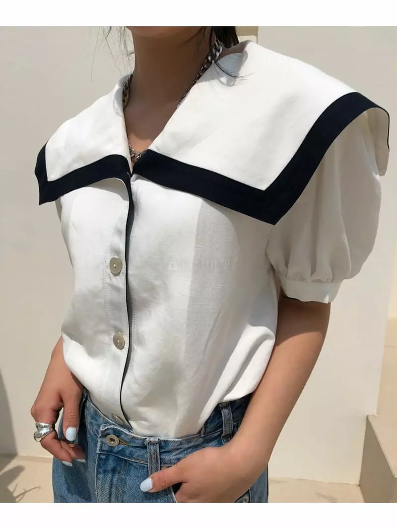 Matilda - Korean Women Fashion - #momslook - Sailor Blouse