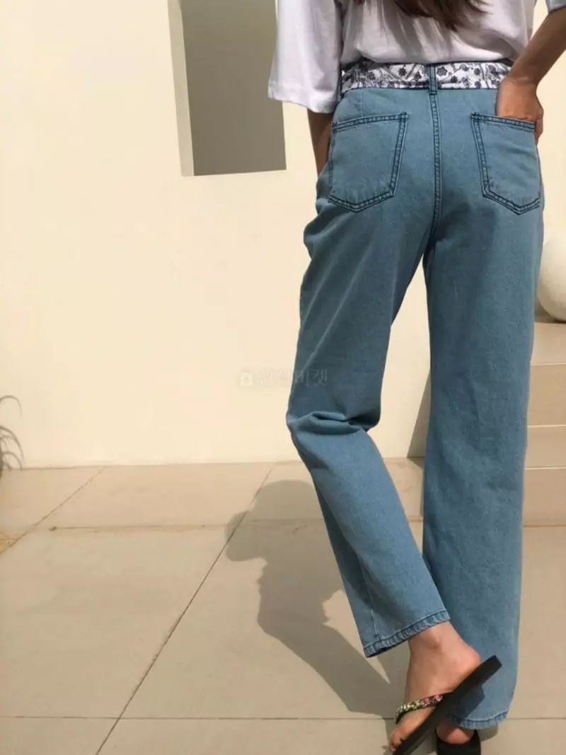Matilda - Korean Women Fashion - #restrostyle - Buckle Jeans