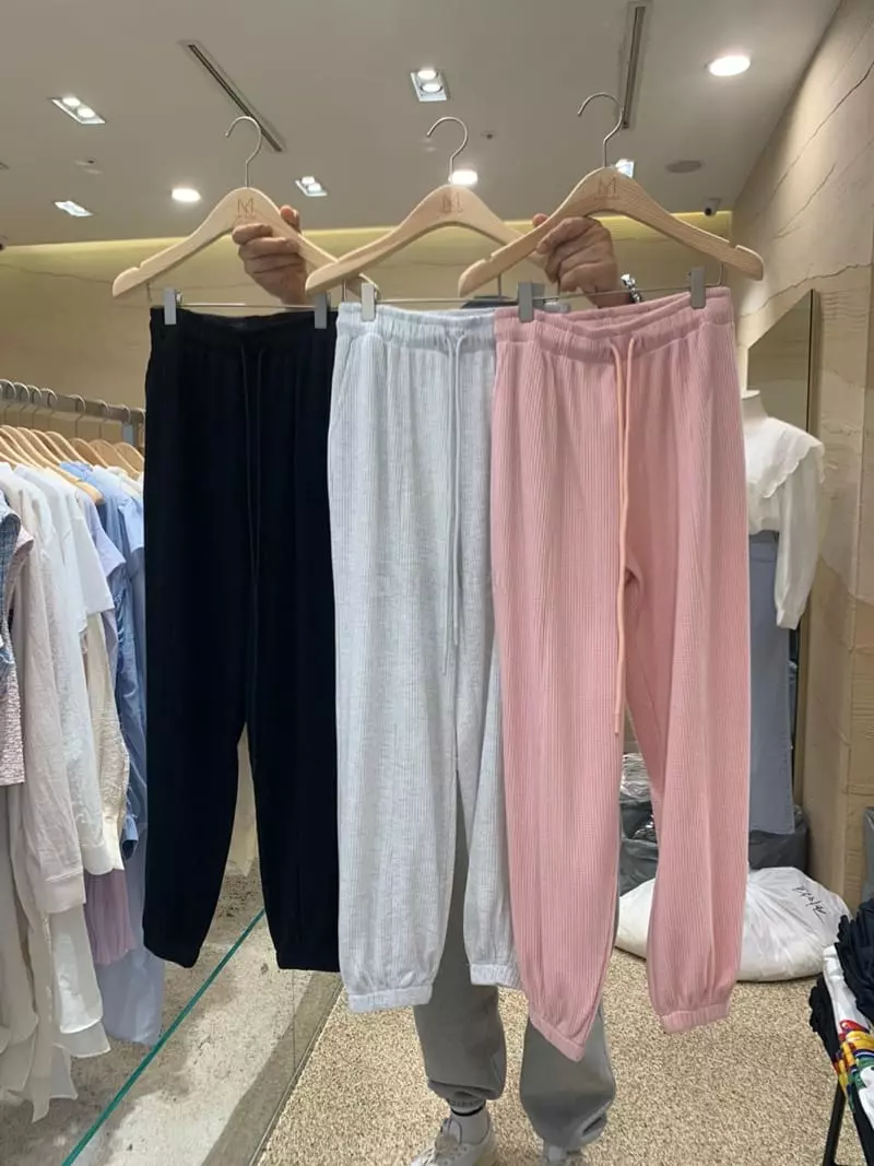 Matilda - Korean Women Fashion - #romanticstyle - Waffle Pants - 3