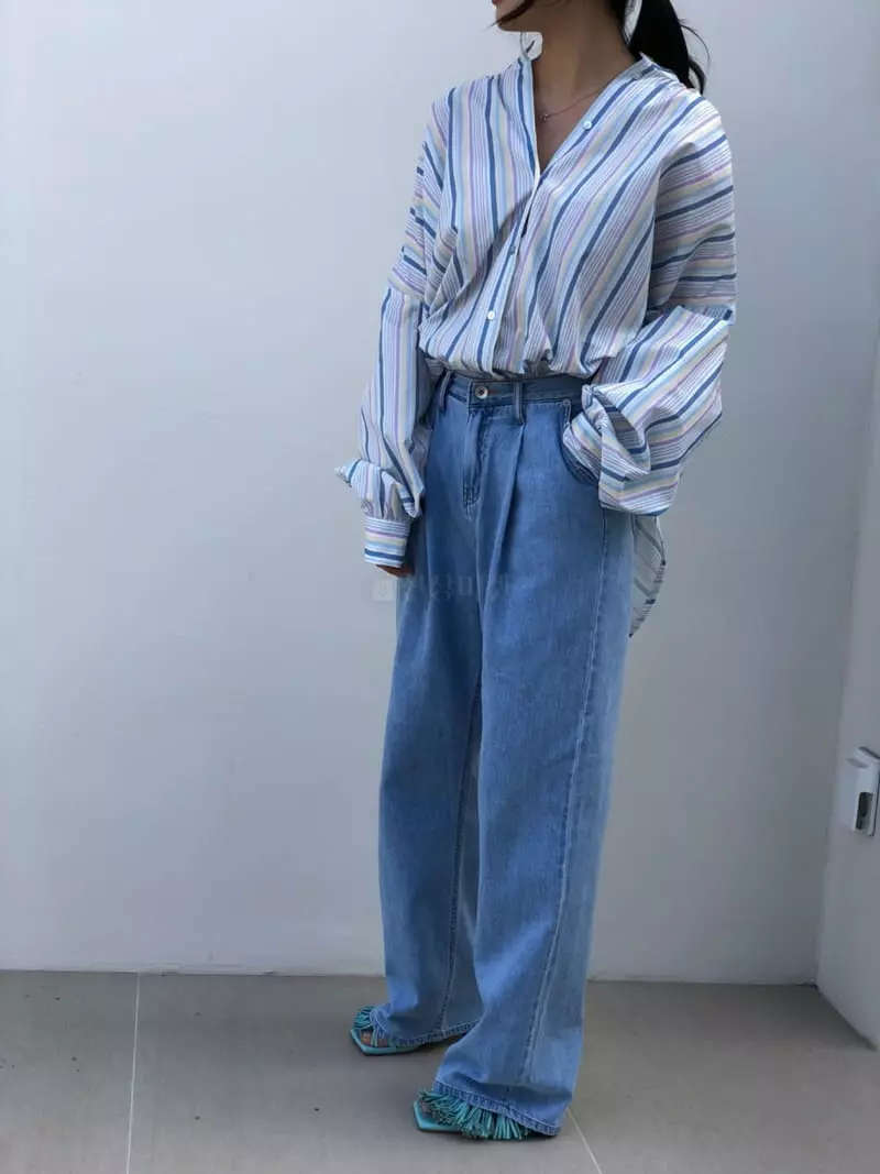 Matilda - Korean Women Fashion - #womensfashion - Wrinkle Wide Pants - 4