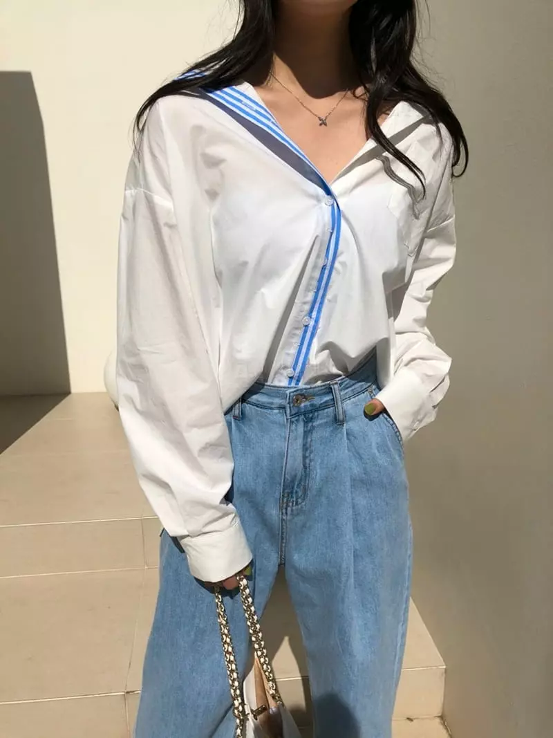 Matilda - Korean Women Fashion - #vintagekidsstyle - Danjjak Shirt - 2