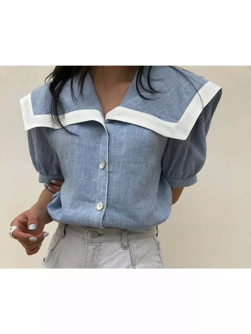 Matilda - Korean Women Fashion - #vintageinspired - Sailor Blouse - 4