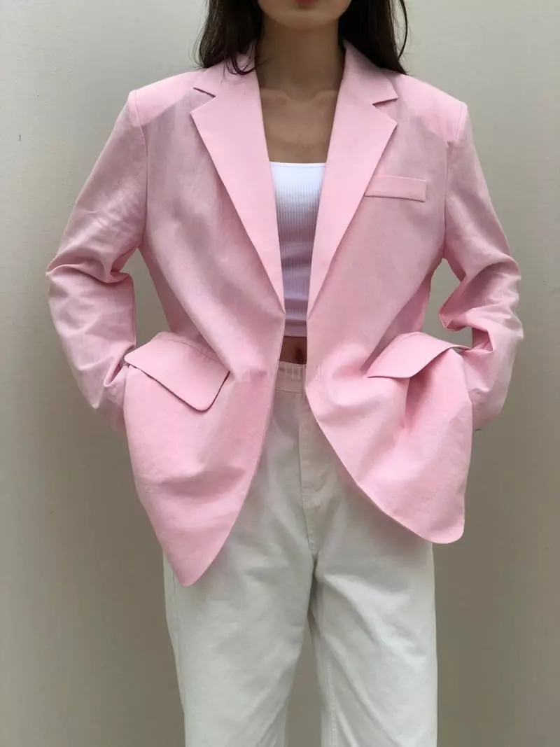 Matilda - Korean Women Fashion - #womensfashion - Linen Jacket - 2