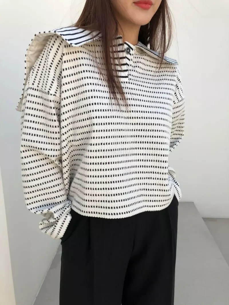 Matilda - Korean Women Fashion - #womensfashion - Stripes Tee - 2