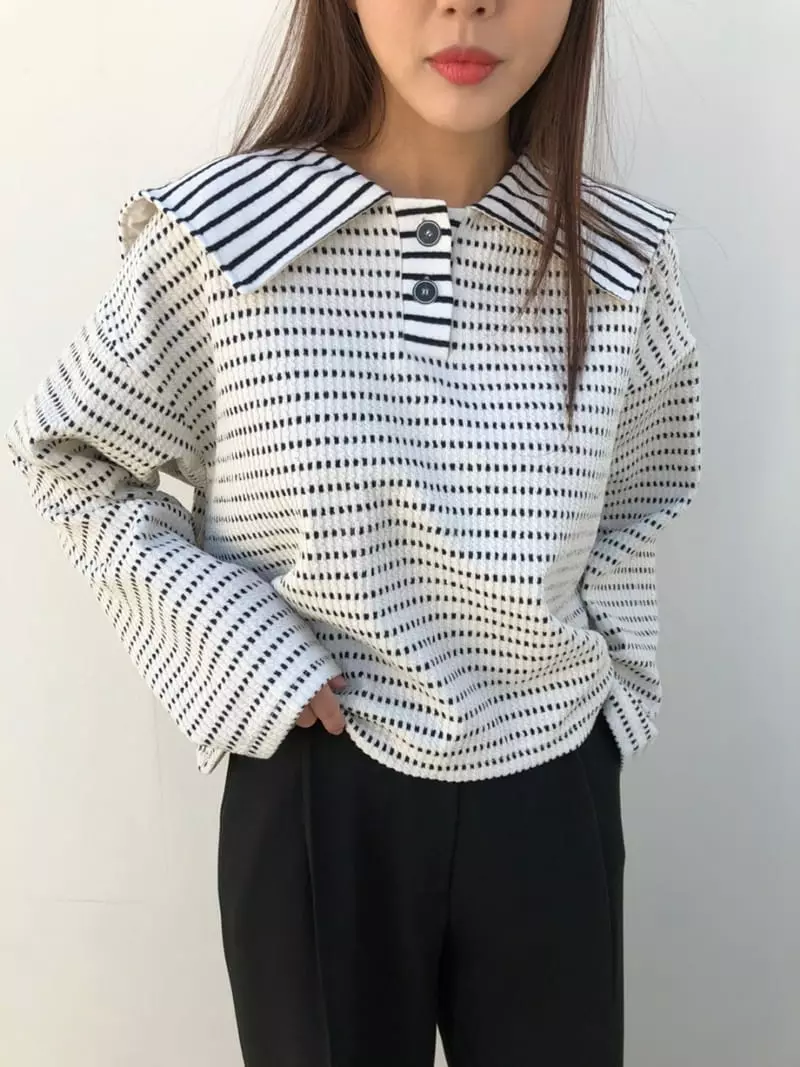 Matilda - Korean Women Fashion - #momslook - Stripes Tee - 4