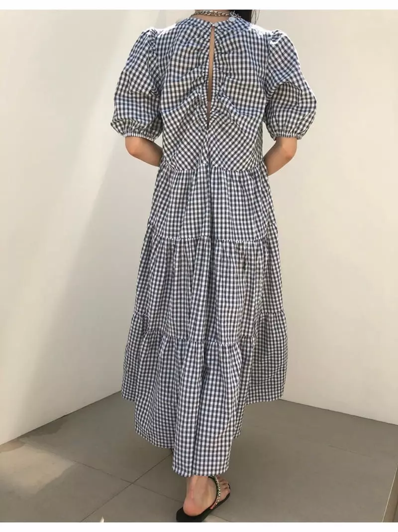 Matilda - Korean Women Fashion - #womensfashion - Grim Check One-piece - 3
