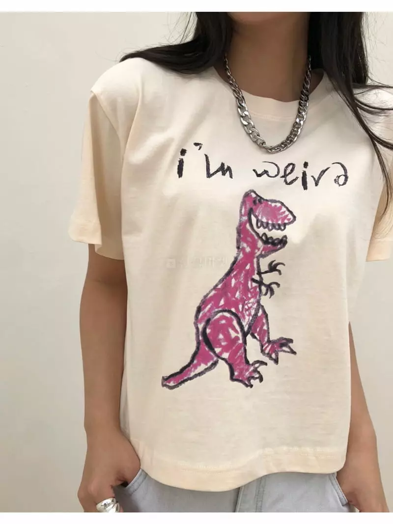 Matilda - Korean Women Fashion - #womensfashion - Dino Tee