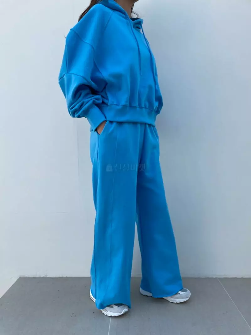 Matilda - Korean Women Fashion - #momslook - Puff Hoody Top Bottom Set - 4
