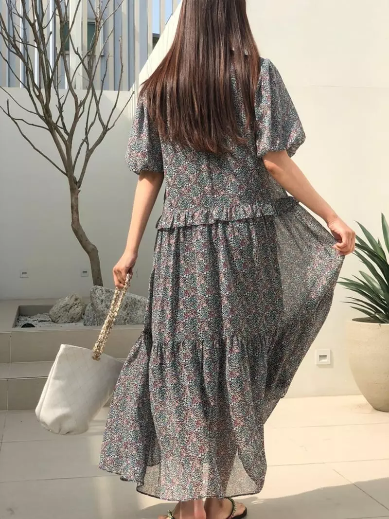 Matilda - Korean Women Fashion - #womensfashion - Small Shirring One-piece - 2