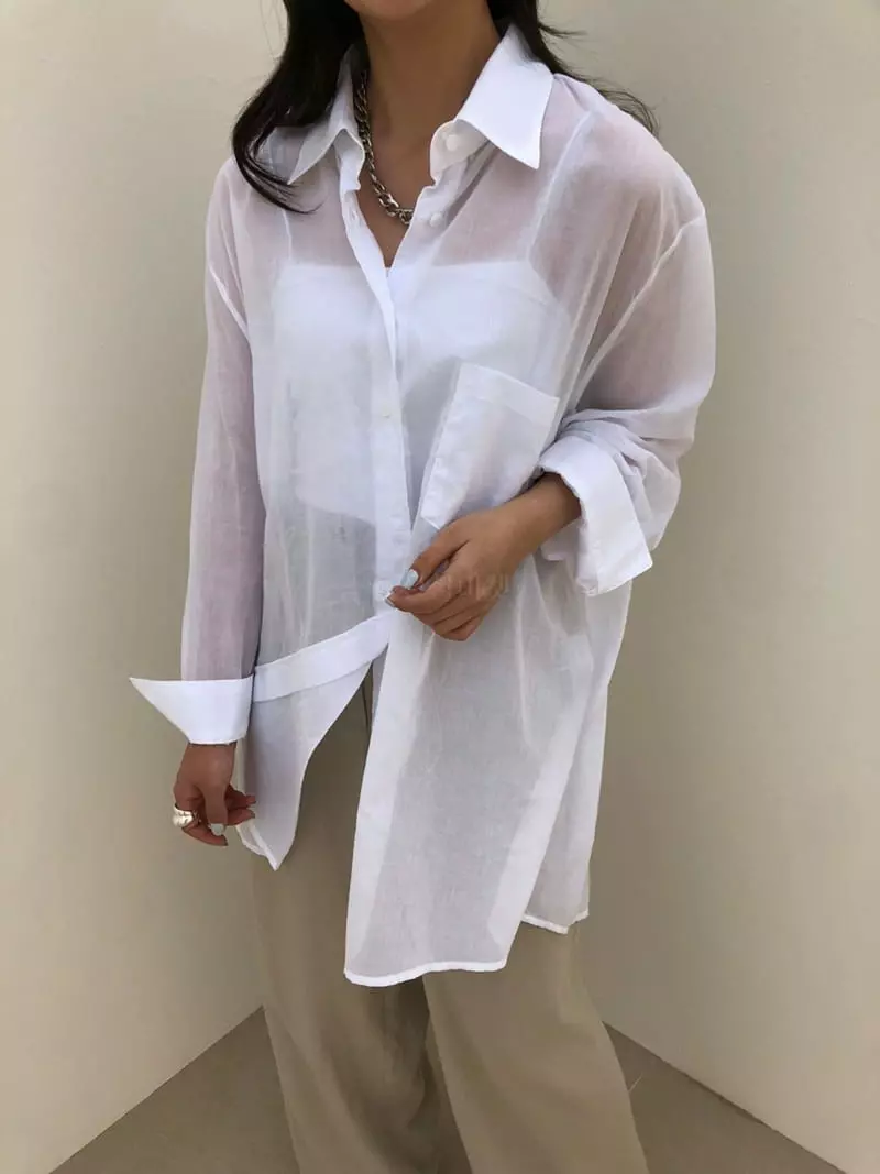 Matilda - Korean Women Fashion - #womensfashion - Silhouette Shirt - 2