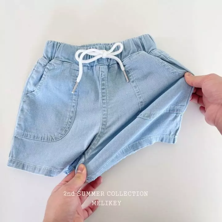 Melikey - Korean Children Fashion - #Kfashion4kids - Denim Span Shorts - 3