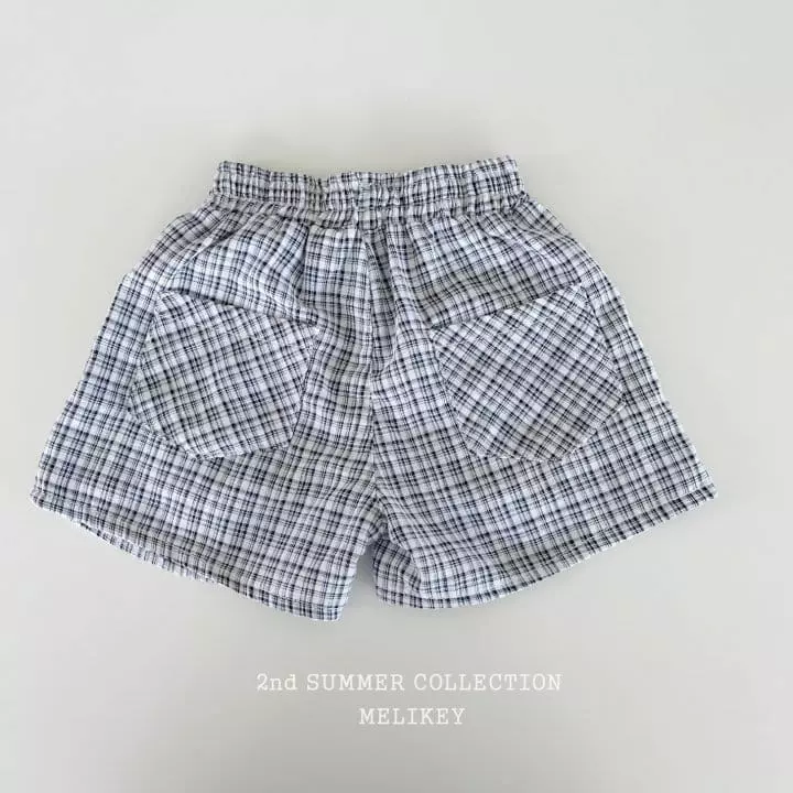 Melikey - Korean Children Fashion - #Kfashion4kids - Check Wrinkle Shorts - 2