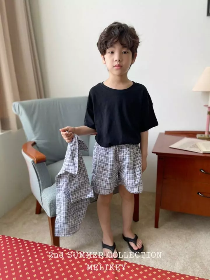 Melikey - Korean Children Fashion - #childofig - Check Wrinkle Shorts - 10