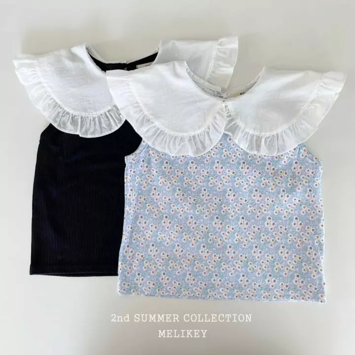 Melikey - Korean Children Fashion - #childofig - Frill Collar Sleeveless - 6