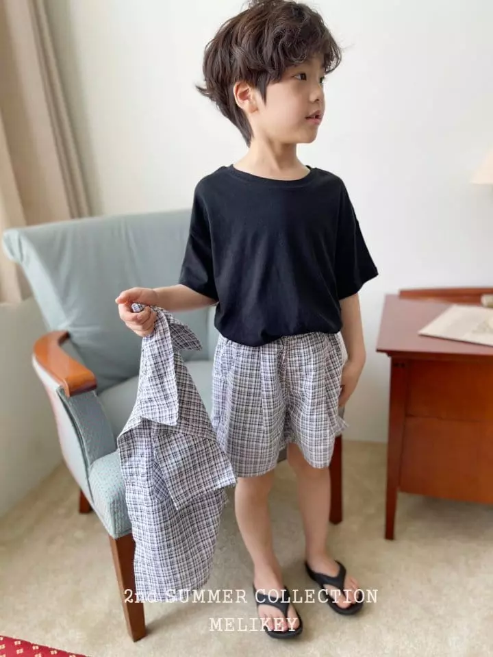 Melikey - Korean Children Fashion - #childrensboutique - Check Wrinkle Shorts - 11