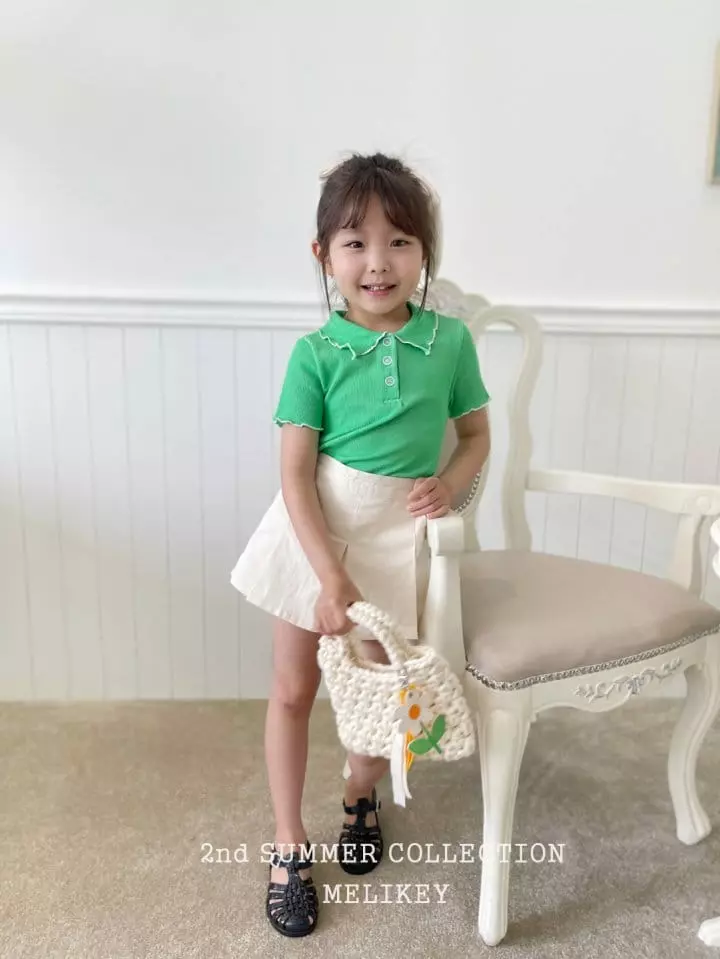 Melikey - Korean Children Fashion - #childrensboutique - Point Collar Tee - 8