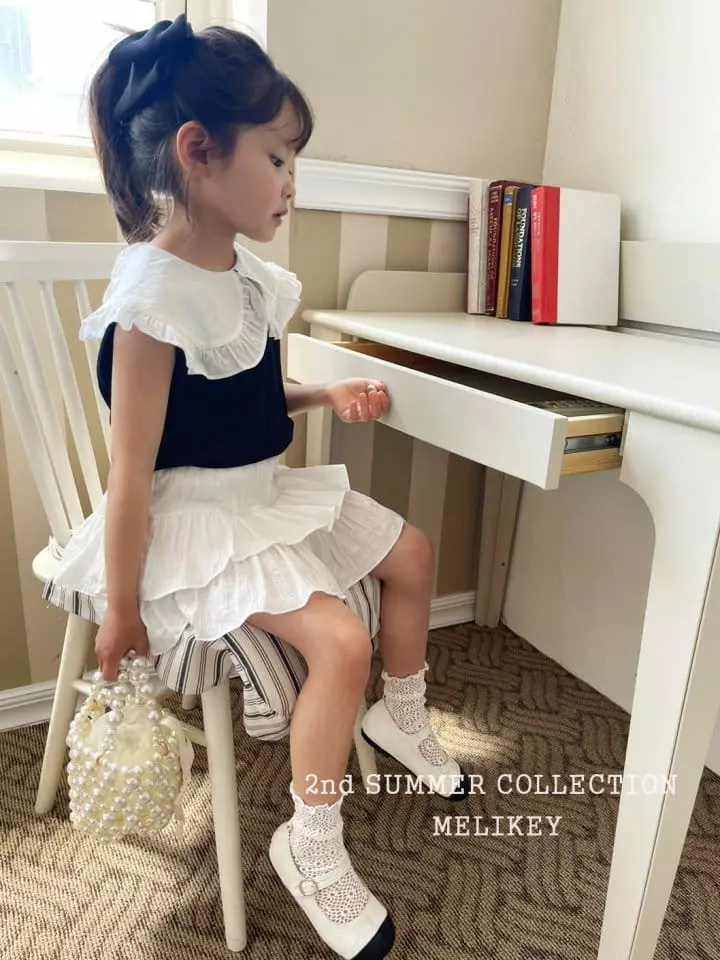 Melikey - Korean Children Fashion - #childrensboutique - Frill Collar Sleeveless - 7