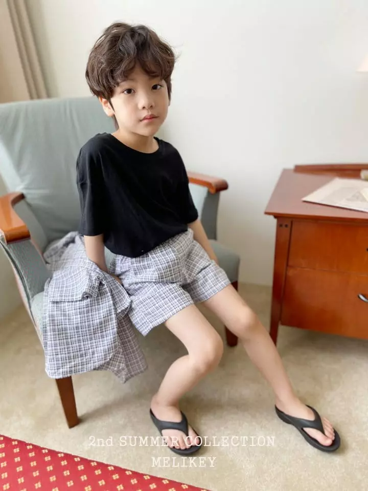 Melikey - Korean Children Fashion - #designkidswear - Check Wrinkle Shorts - 12
