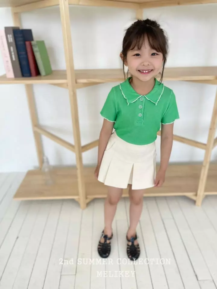 Melikey - Korean Children Fashion - #designkidswear - Point Collar Tee - 9