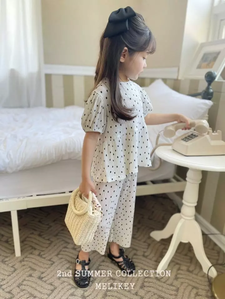 Melikey - Korean Children Fashion - #discoveringself - Puff Pleats Top Bottom Set - 11