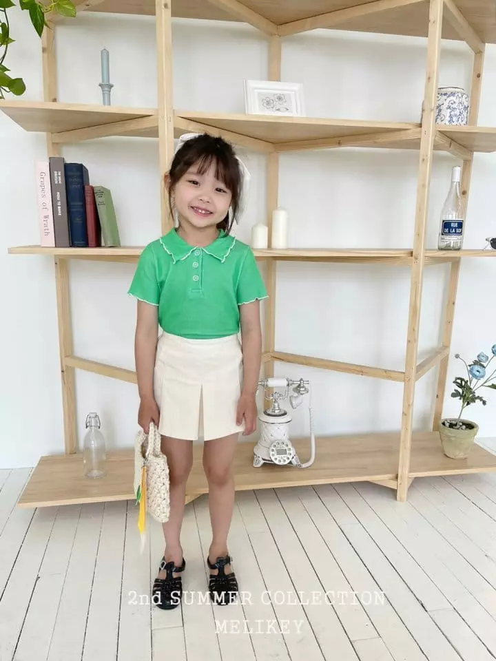 Melikey - Korean Children Fashion - #fashionkids - Point Collar Tee - 11
