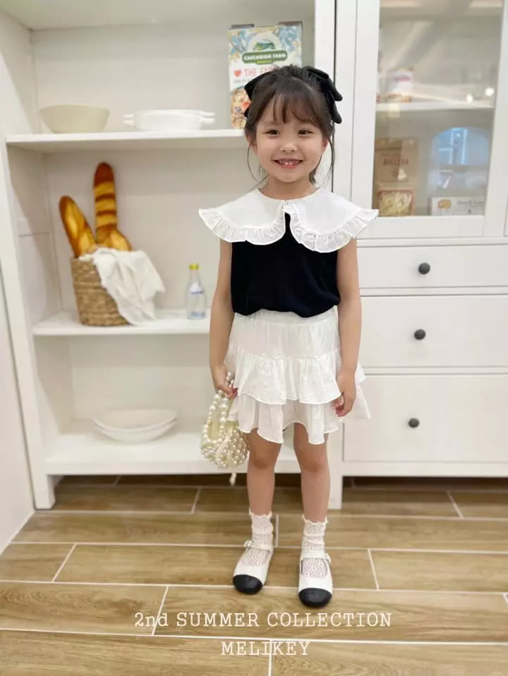 Melikey - Korean Children Fashion - #fashionkids - Frill Collar Sleeveless - 10