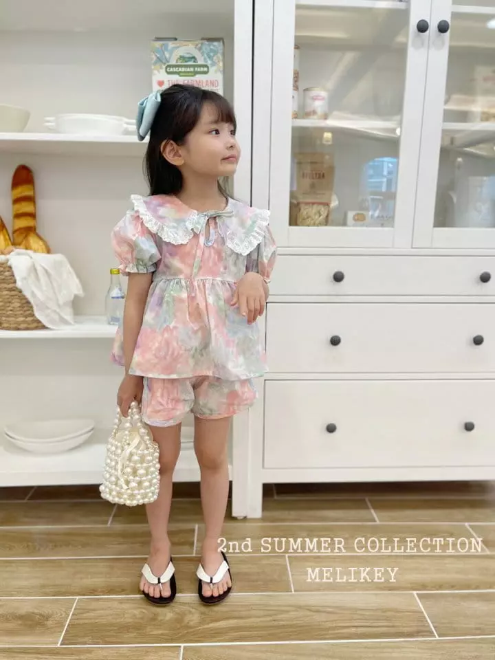 Melikey - Korean Children Fashion - #kidsshorts - Rose Bon Top Bottom Set - 11