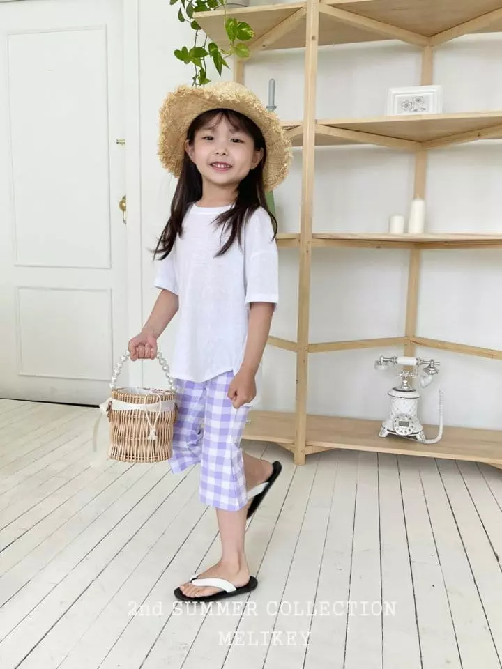 Melikey - Korean Children Fashion - #kidsstore - Summer Big Check Pants - 6